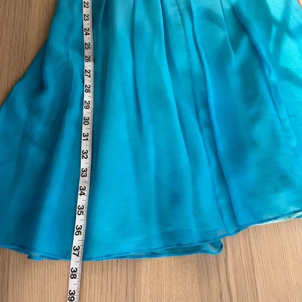 Aidan by Aidan Mattox Teal Mini Dress - Picture 9 of 11